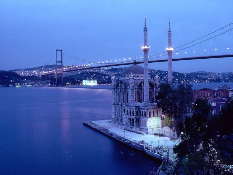 Bosphorus by night in Istanbul